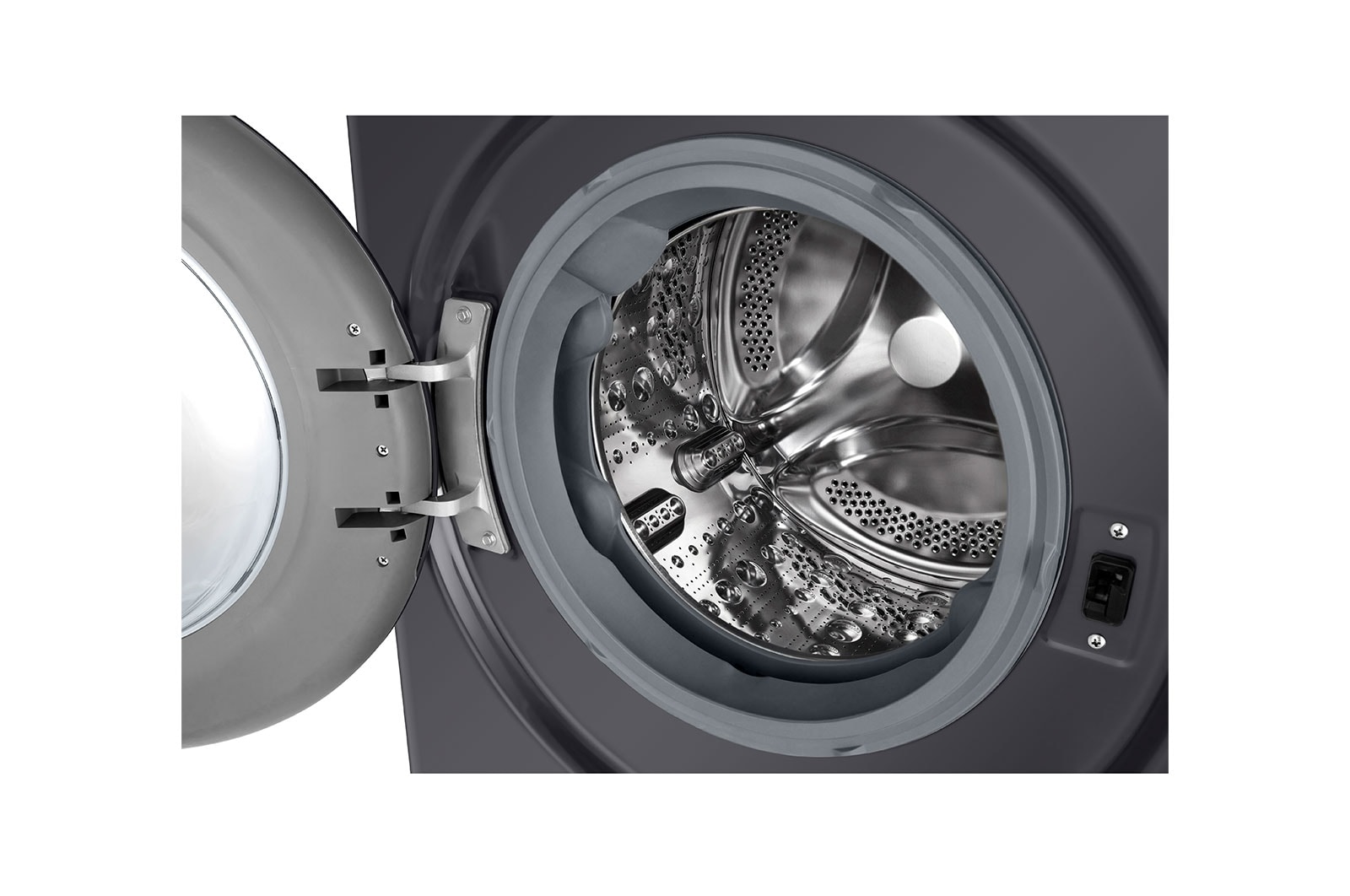 LG 10 kg / 6 kg Kombineret vaskemaskine/tørretumbler(Middle Black) - Steam, Energiklasse A/D, AI DD™, Smart Diagnosis™, F4Y5RRPYJ
