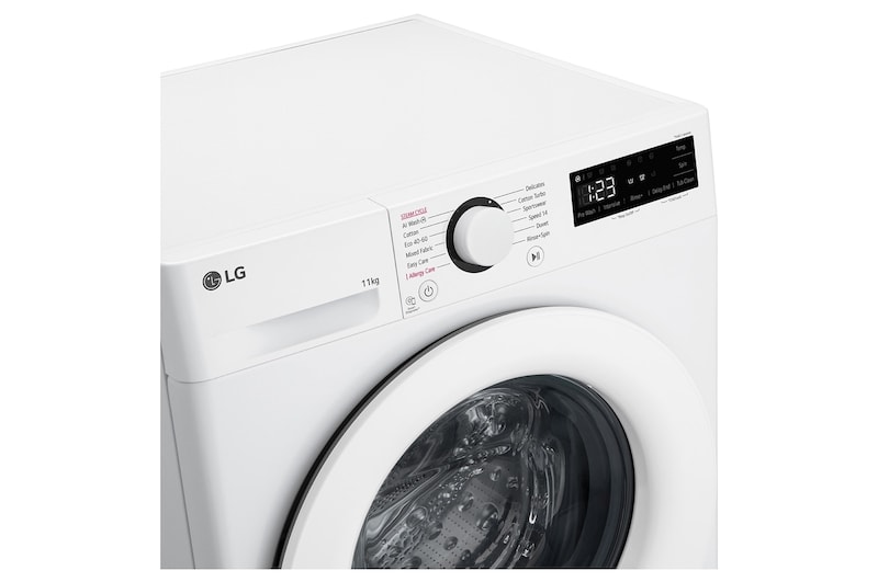 LG 11 kg Vaskemaskin(Hvit) - Steam, Energiklasse A, AI DD™, Smart Diagnosis™, FV34JNS0A1
