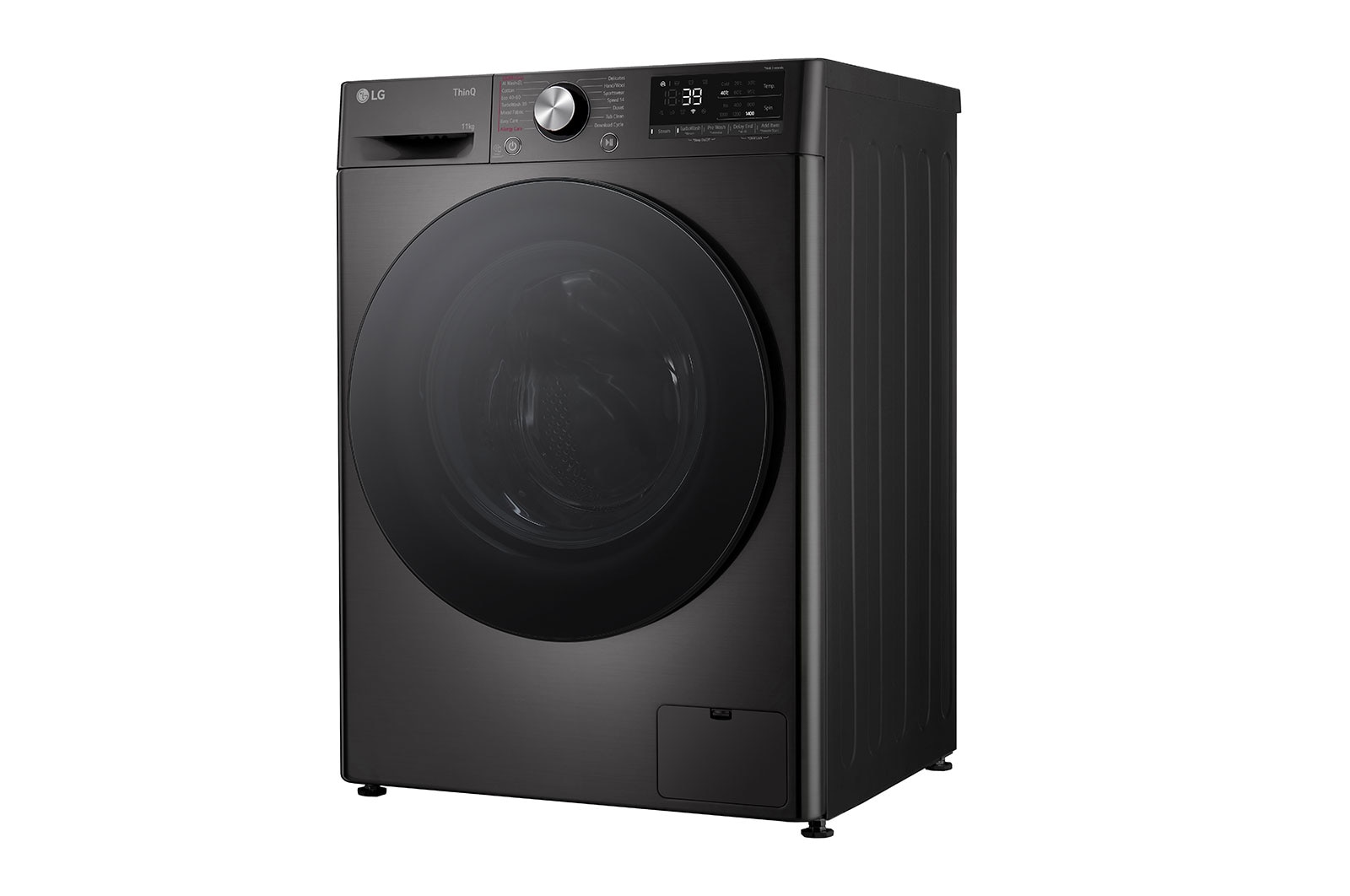 LG 11 kg Vaskemaskin(Sort) - Steam, Energiklasse A, TurboWash360™, AI DD™, Smart Diagnosis™ med Wi-Fi, FV94ENS2QN