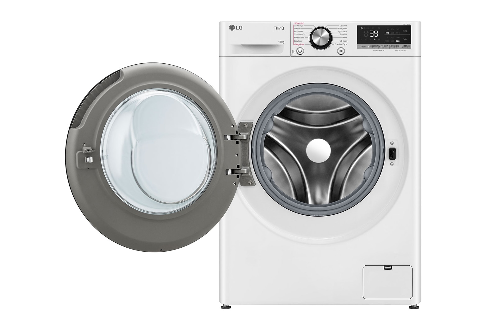 LG 11 kg Vaskemaskin(Hvid) - Steam, Energiklasse A, TurboWash360™, AI DD™, Smart Diagnosis™ med Wi-Fi, FV94ENS2WN