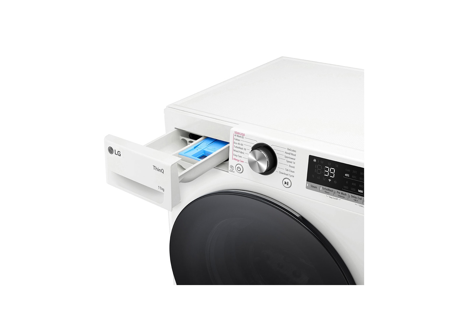 LG 11 kg Vaskemaskin(Hvid) - Steam, Energiklasse A, TurboWash360™, AI DD™, Smart Diagnosis™ med Wi-Fi, FV94ENS2WN