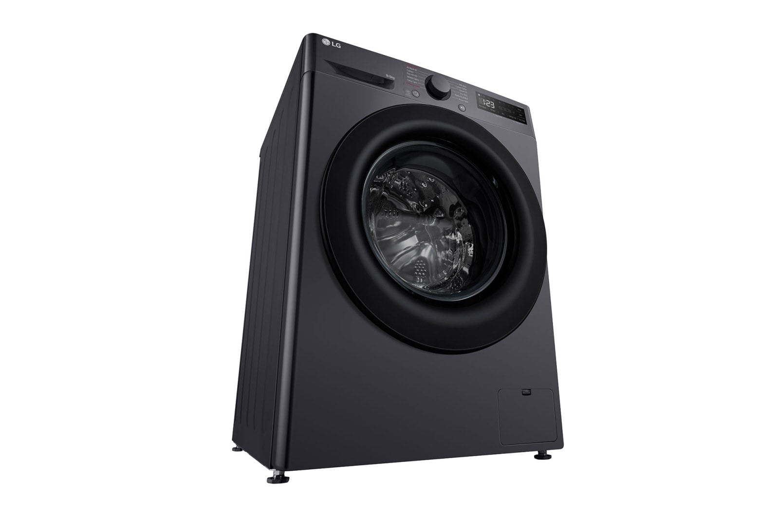 LG 9 kg / 6 kg Kombineret vaskemaskine/tørretumbler(Sort) - Steam, Energiklasse A/D, AI DD™, Smart Diagnosis™, P4Y5VRP6J