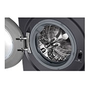 LG 9 kg / 6 kg Kombineret vaskemaskine/tørretumbler(Sort) - Steam, Energiklasse A/D, AI DD™, Smart Diagnosis™, P4Y5VRP6J