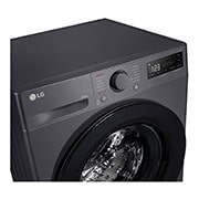 LG 9 kg / 6 kg Kombineret vaskemaskine/tørretumbler(Sort) - Steam, Energiklasse A/D, AI DD™, Smart Diagnosis™, P4Y5VRP6J