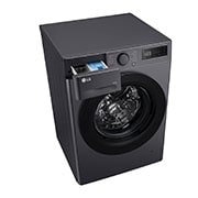 LG 9 kg / 6 kg Kombineret vaskemaskine/tørretumbler(Sort) - Steam, Energiklasse A/D, AI DD™, Smart Diagnosis™, P4Y5VRP6J