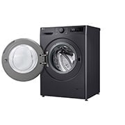 LG 9 kg / 6 kg Kombineret vaskemaskine/tørretumbler(Sort) - Steam, Energiklasse A/D, AI DD™, Smart Diagnosis™, P4Y5VRP6J
