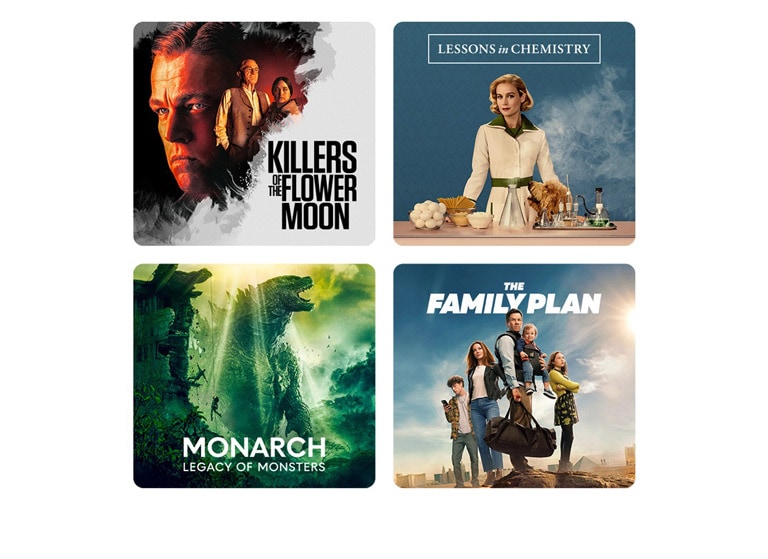 Et billede af LG OLED TV. Apple TV+'s indhold er på skærmen.