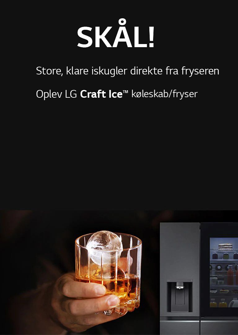 Store, klare iskugler direkte fra fryseren