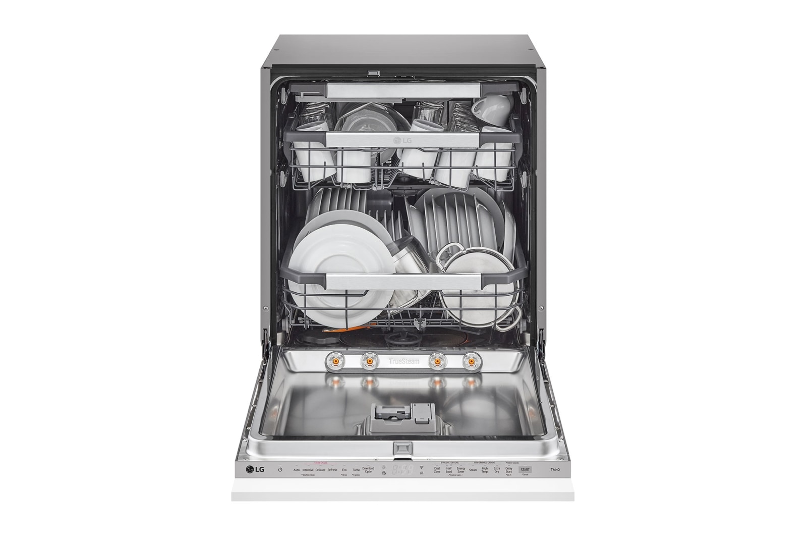 LG QuadWash™ Steam-opvaskemaskine (til indbygget), Energiklasse A, Auto Open Dry-funktion og Smart Diagnosis™ med Wi-Fi, DB475TXS