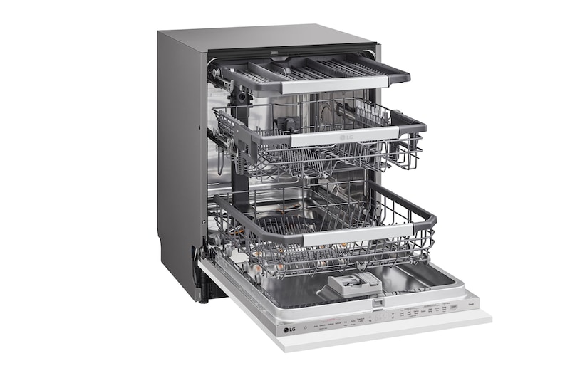 LG QuadWash™ Steam-opvaskemaskine (til indbygget), Energiklasse A, Auto Open Dry-funktion og Smart Diagnosis™ med Wi-Fi, DB475TXS