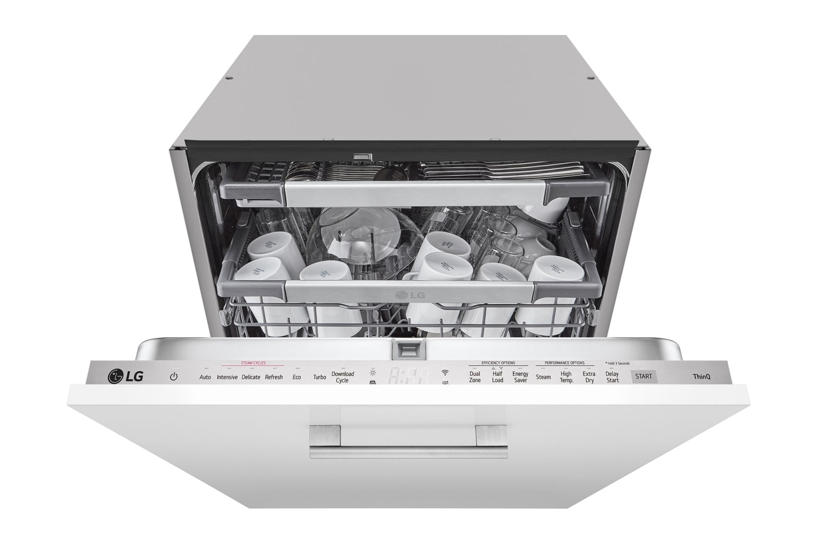 LG QuadWash™ Steam-opvaskemaskine (til indbygget), Energiklasse A, Auto Open Dry-funktion og Smart Diagnosis™ med Wi-Fi, DB475TXS