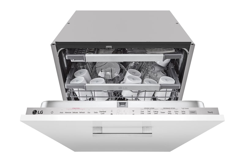 LG QuadWash™ Steam-opvaskemaskine (til indbygget), Energiklasse A, Auto Open Dry-funktion og Smart Diagnosis™ med Wi-Fi, DB475TXS