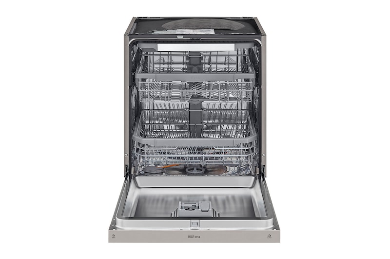 LG QuadWash™ Oppvaskemaskine (Platinum Silver), Energiklasse D, Auto Open Dry-funktion og Smart Diagnosis™ med Wi-Fi, DU325FP