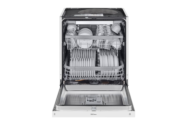 LG QuadWash™ Oppvaskemaskine (Hvid) Energiklasse D, Auto Open Dry-funktion og Smart Diagnosis™ med Wi-Fi, DU325FW