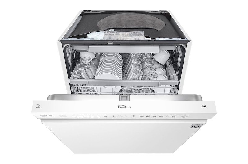 LG QuadWash™ Oppvaskemaskine (Hvid) Energiklasse D, Auto Open Dry-funktion og Smart Diagnosis™ med Wi-Fi, DU325FW