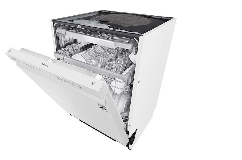 LG QuadWash™ Oppvaskemaskine (Hvid) Energiklasse D, Auto Open Dry-funktion og Smart Diagnosis™ med Wi-Fi, DU325FW