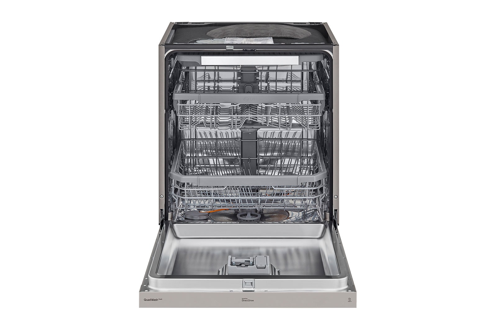 LG QuadWash™ Oppvaskemaskine (Platinum Silver), Energiklasse C, Auto Open Dry-funktion og Smart Diagnosis™ med Wi-Fi, DU355FP