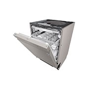 LG QuadWash™ Oppvaskemaskine (Platinum Silver), Energiklasse C, Auto Open Dry-funktion og Smart Diagnosis™ med Wi-Fi, DU355FP