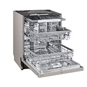 LG QuadWash™ Oppvaskemaskine (Platinum Silver), Energiklasse C, Auto Open Dry-funktion og Smart Diagnosis™ med Wi-Fi, DU355FP