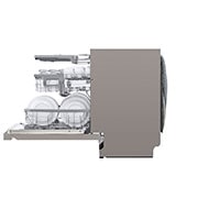 LG QuadWash™ Oppvaskemaskine (Platinum Silver), Energiklasse C, Auto Open Dry-funktion og Smart Diagnosis™ med Wi-Fi, DU355FP