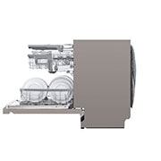 LG QuadWash™ Oppvaskemaskine (Platinum Silver), Energiklasse C, Auto Open Dry-funktion og Smart Diagnosis™ med Wi-Fi, DU355FP