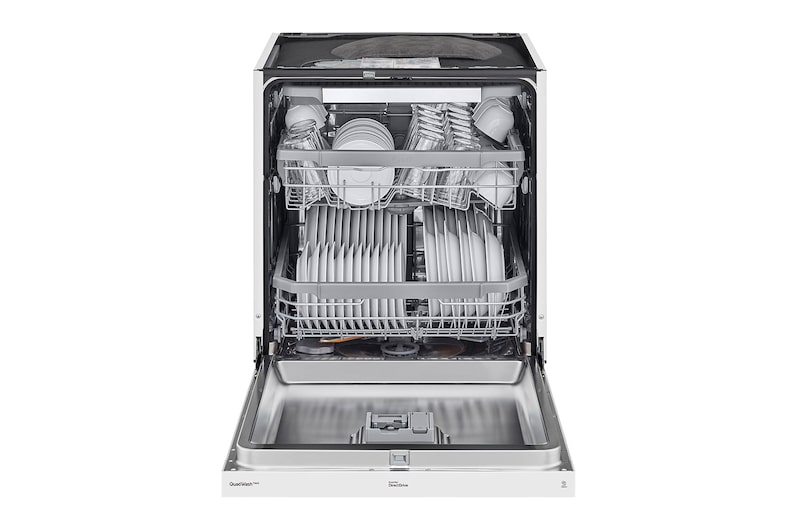 LG QuadWash™ Oppvaskemaskine (Hvid) Energiklasse C, Auto Open Dry-funktion og Smart Diagnosis™ med Wi-Fi, DU355FW