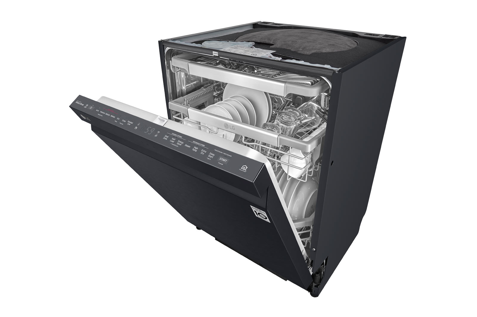 LG QuadWash ™ Steam-opvaskemaskine med Auto Open Dry-funktion og Wi-Fi, DU517HMS
