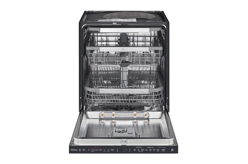 LG QuadWash™ Steam-opvaskemaskine (Matte Black Stainless Steel), Energiklasse D, Auto Open Dry-funktion og Smart Diagnosis™ med Wi-Fi, SDU527HM