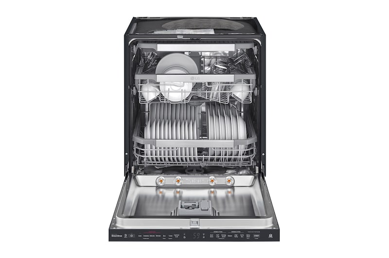 LG QuadWash™ Steam-opvaskemaskine (Matte Black Stainless Steel), Energiklasse D, Auto Open Dry-funktion og Smart Diagnosis™ med Wi-Fi, SDU527HM