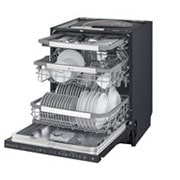 LG QuadWash™ Steam-opvaskemaskine (Matte Black Stainless Steel), Energiklasse D, Auto Open Dry-funktion og Smart Diagnosis™ med Wi-Fi, SDU527HM