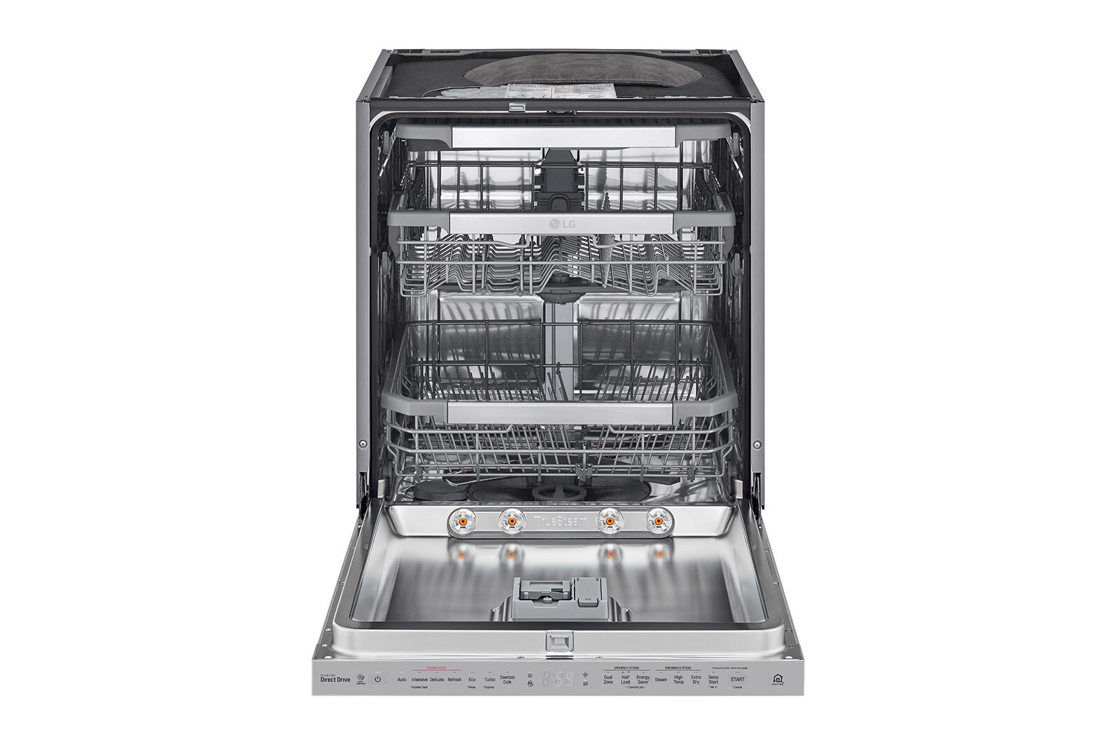 LG QuadWash™ Steam-opvaskemaskine (Noble Steel) Energiklasse D, Auto Open Dry-funktion og Smart Diagnosis™ med Wi-Fi, SDU527HS