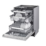 LG QuadWash™ Steam-opvaskemaskine (Noble Steel) Energiklasse D, Auto Open Dry-funktion og Smart Diagnosis™ med Wi-Fi, SDU527HS