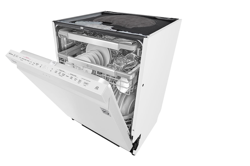 LG QuadWash ™ Steam-opvaskemaskine (Hvid) Energiklasse D, Auto Open Dry-funktion og Smart Diagnosis™ med Wi-Fi, SDU527HW