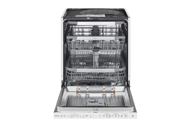 LG QuadWash ™ Steam-opvaskemaskine (Hvid) Energiklasse D, Auto Open Dry-funktion og Smart Diagnosis™ med Wi-Fi, SDU527HW