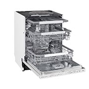 LG QuadWash ™ Steam-opvaskemaskine (Hvid) Energiklasse D, Auto Open Dry-funktion og Smart Diagnosis™ med Wi-Fi, SDU527HW