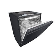LG QuadWash™ Steam-opvaskemaskine (Matte Black Stainless Steel), Energiklasse C, Auto Open Dry-funktion og Smart Diagnosis™ med Wi-Fi, SDU557HM