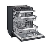 LG QuadWash™ Steam-opvaskemaskine (Matte Black Stainless Steel), Energiklasse C, Auto Open Dry-funktion og Smart Diagnosis™ med Wi-Fi, SDU557HM