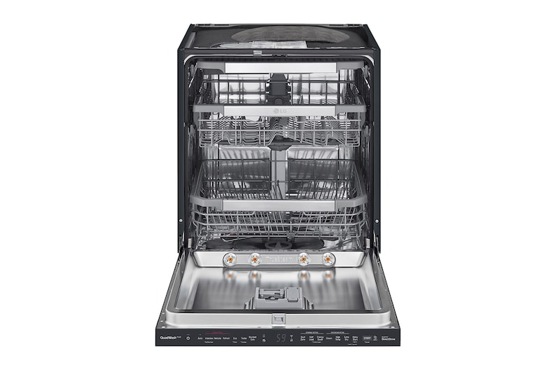 LG QuadWash™ Steam-opvaskemaskine (Matte Black Stainless Steel), Energiklasse C, Auto Open Dry-funktion og Smart Diagnosis™ med Wi-Fi, SDU557HM