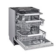 LG QuadWash™ Steam-opvaskemaskine (Noble Steel) Energiklasse C, Auto Open Dry-funktion og Smart Diagnosis™ med Wi-Fi, SDU557HS