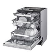 LG QuadWash™ Steam-opvaskemaskine (Noble Steel) Energiklasse C, Auto Open Dry-funktion og Smart Diagnosis™ med Wi-Fi, SDU557HS