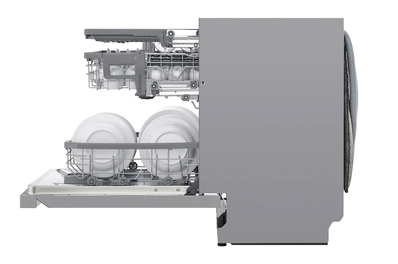 LG QuadWash™ Steam-opvaskemaskine (Noble Steel) Energiklasse C, Auto Open Dry-funktion og Smart Diagnosis™ med Wi-Fi, SDU557HS