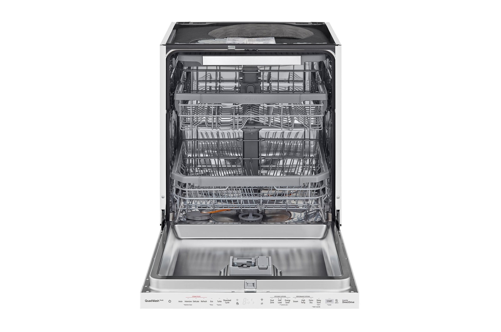 LG QuadWash ™ Steam-opvaskemaskine (Hvid) Energiklasse C, Auto Open Dry-funktion og Smart Diagnosis™ med Wi-Fi, SDU557HW