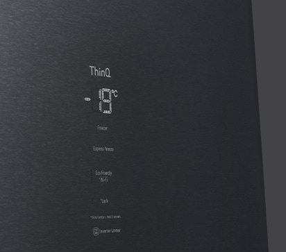 Berøringsknapperne i metal er vist på billedet og mærket "Metal Touch Display".