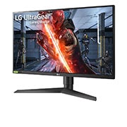 LG 27” UltraGear FHD IPS 1 ms 240Hz G-Sync-kompatibel HDR10 3-sidet virtuelt kantløs gaming-skærm, 27GN750-B
