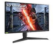 LG 27” UltraGear FHD IPS 1 ms 240Hz G-Sync-kompatibel HDR10 3-sidet virtuelt kantløs gaming-skærm, 27GN750-B