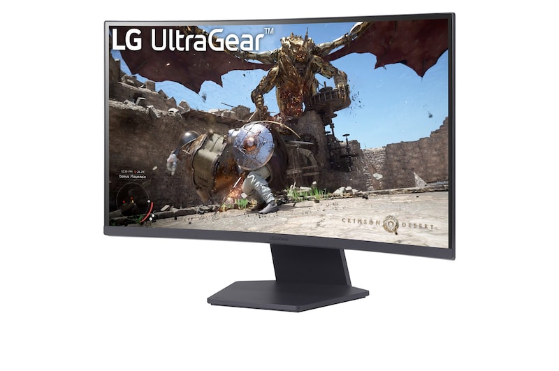 LG 27" UltraGear™ 1000R kurvet gaming-skærm | QHD, 1ms (GtG), 180 Hz, 27GS60QC-B