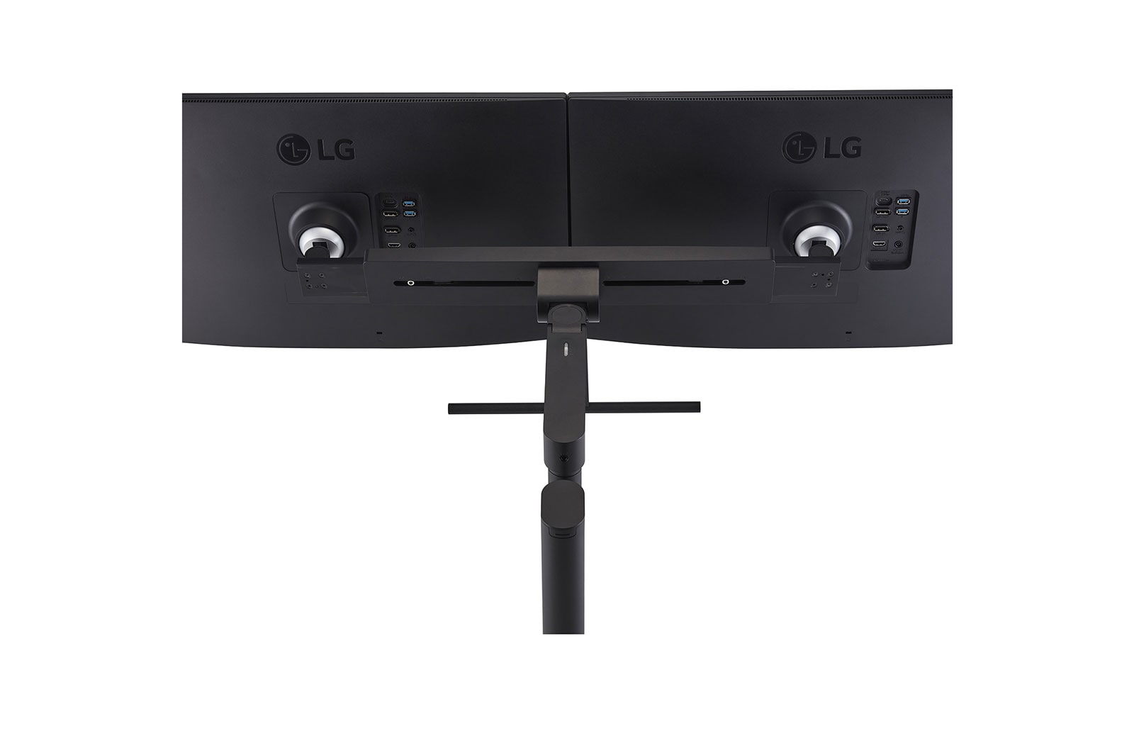 LG 27" QHD-skærm Ergo Dual med seriel ledningsføring, 27QP88DP-BS