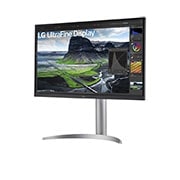 LG 27" UHD 4K Nano IPS Black-skærm med automatisk selvkalibrering, 27UQ85R-W