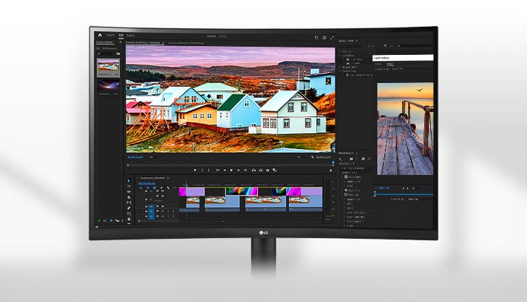 Animationen viser, at mere indhold kan vises på en skærm på én gang takket være 21:9-billedformatet.