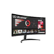 LG 34" 21:9 kurvet UltraWide™ QHD (3440x1440) skærm med FreeSync™, 34WR50QC-B